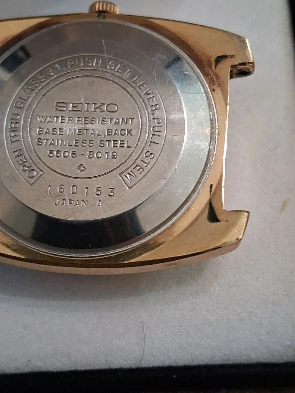 Seiko Gold-Tone Watch with Gold Dial and Day-Date 23 JEWELS Automatic